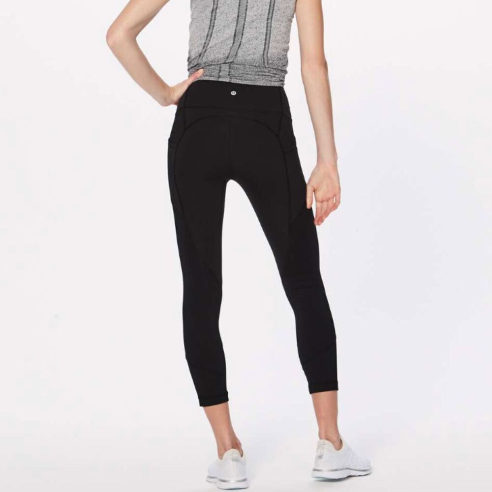 Women Lululemon All The Right Places Crop II *23" Black Size 4 Athletic Running - Picture 2 of 9